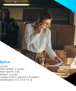 ZEBRA GK420t Thermal Transfer Monochrome Desktop Printer Print Width of 4 in USB and Ethernet Port Connectivity GK42-102210-000 12 81qI2Ql2QGL