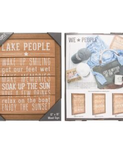 Pavilion Gift Company 67217 We People Lake People Rules Sign, 12 x 15, Brown 7 81qI3D8jVzL