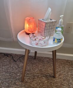 AMOYSTONE 1p Small Salt Rock Lamp Natural Himalayan Salt Lamps with UL Dimmer Cord & Bulbs, 6-7 inch 3-4lbs Wooden Base Gift Box Orange Natural 6-7 Inch 19 81qIplzPWDL