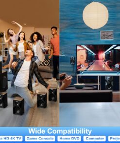 Bobtot Surround Sound Speakers Home Theater Systems - 700 Watts Peak Power 5.1/2.1Wired Stereo Speaker System 5.25" Subwoofer Strong Bass with Bluetooth HDMI ARC Optical Input 17 81qJ0YRWyjL