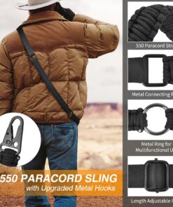 CVLIFE 550 Paracord Sling Adjustable Length with Larger Opening Metal Hook Ordinary sling 14 81qJWP2e7SS