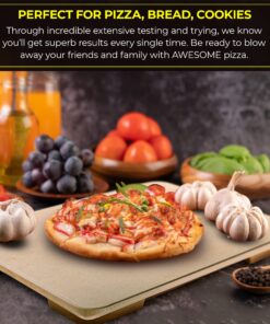 Pizza Stone - Baking Stone. SOLIDO Rectangular 14"x16" - Perfect for Oven, BBQ and Grill 31 81qK4VAIwjL