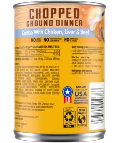 Pedigree Adult Canned Wet Dog Food Chopped Ground Dinner Combo with Chicken, Beef & Liver Flavor, 22 oz. Cans (Pack of 12) 18 81qLO92z7SL