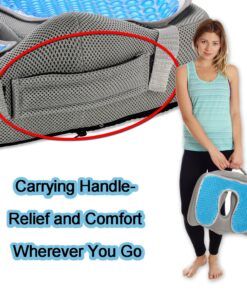 Ziraki Office Car Seat Cushion - Memory Foam - Orthopedic Luxury & Large Chair Pillow | for Back Pain - Helps with Sciatica Back, Tailbone Pain - Office Chair Car Seat Pillow +Cooling Gel Add On 17 81qNeVb1UmL
