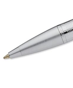 Parker IM Premium Shiny Chrome Metal Chiseled, Ballpoint Pen with Medium Black refill (S0908670) 6 81qQ5c4V5RL