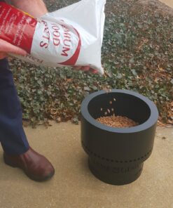 Portable Smokeless Wood Pellet Firepit - Flame Genie FG-16 Portable Fire Pit, Smoke-Free Wood Pellet Fire Pit, USA Made, Smokeless Fire Pits for Outside, 13.5" Diameter, Smokeless Firepit, Black 39 81qQJPJnHeL