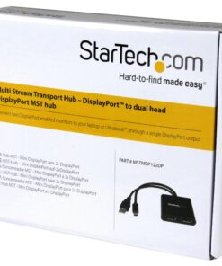 StarTech.com 2-Port Multi Monitor Adapter - Mini DisplayPort to 2x DisplayPort MST Hub - Dual 4K 30Hz - Video Splitter for Extended Desktop Mode on Windows PCs Only - mDP 1.2 to 2x DP (MSTMDP122DP) mDP to 2x DP 15 81qR1SUFZwL