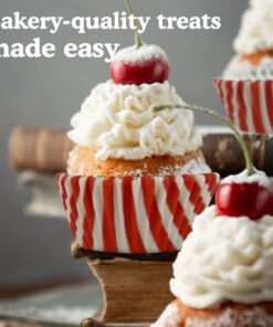 Regency Wraps Standard Baking Cups Greaseproof Professional Grade For Cupcakes and Muffins, Red/White Stripe, Pack of 40 13 81qReCmmIJL