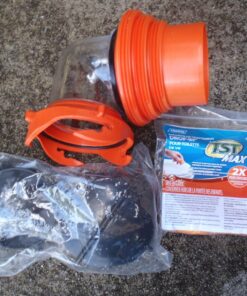 Camco RhinoFLEX 20’ Camper/RV Sewer Hose Kit | Clear Elbow w/ Removable 4-in-1 Adapter & Pre-Attached Swivel Bayonet and Lug Fittings | Sections Compress for RV Storage and Organization (39742) ,Brown 20ft Sewer Hose Kit Frustration-Free Packaging 48 81qRpdPM1L