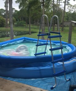 Intex 15ft X 48in Easy Set Pool Set with Filter Pump, Ladder, Ground Cloth & Pool Cover 12 81qSz hrmeL