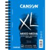 Canson XL Series Mix Paper Pad, Heavyweight, Fine Texture, Heavy Sizing for Wet or Dry Media, Side Wire Bound, 98 Pound, 5.5 x 8.5 in, 60 Sheets, 5.5"X8.5" 5.5x8.5 Mixed Media 12 81qT96EhFsL