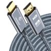LEADSTAR HDMI Cable 4K 40 ft, High Speed HDMI 2.0 Cord Braided | 4K @ 30Hz, Ultra HD, 4K 1080p, ARC, 3D, HDCP 2.2 & CL3 Rated | for Laptop, Monitor, PS4, PS5, Xbox One, Fire TV - Grey 65 81qT9H9uxVL