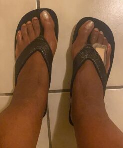 AEROTHOTIC Women's Comfortable Arch Support Summer Orthotic Flip Flops Sandals 9 Crystal Black 30 81qT9qZ29BL