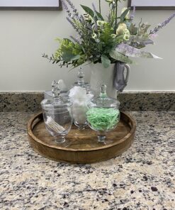 Home Essentials & Beyond Apothecary Jars with Lids Set of 3 Candy Jars for Candy Buffet, Glass décor, Laundry Room, Potpourri, and Bathroom 30 81qUI8SQAWL