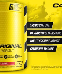 C4 Original Pre Workout Powder Fruit Punch - Vitamin C for Immune Support - Sugar Free Preworkout Energy for Men & Women - 150mg Caffeine + Beta Alanine + Creatine - 60 Servings 60 servings (Pack of 1) 20 81qUTTQ7RsL