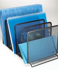 Rolodex 22141 Mesh Stacking Sorter Five Sections Metal 8 1/4 x 14 3/8 x 7 7/8 Black 25 81qVAmNjJBL