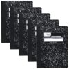 Mead Composition Notebooks, Wide Ruled Paper, 100 Sheets, Comp Book, 5 Pack (72368) Black Pack of 5 37 81qWI1ELHpL