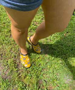 Sloggers Waterproof Garden Shoe for Women – Outdoor Slip-On Rain and Garden Clogs with Premium Comfort Support Insole 9 Chickens Daffodil Yellow 23 81qY5FqcYML
