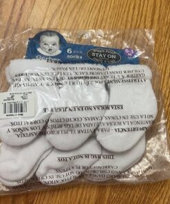 Gerber Baby Girls' 6-Pair Sock 0-3 Months White 22 81qYV2n e7L