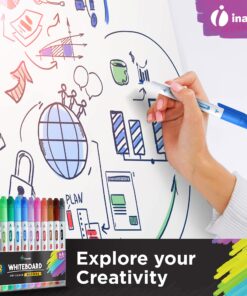 Dry Erase Markers for Whiteboard – Ultra Fine Tip White Board Markers – Dual Tip, Pastel Colors - Fine Point Erasable Markers - 12 Set 24 81qYj1souVL