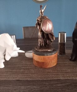 Veronese 9 7/8 Inch Leonidas Spartan King with Spear and Shield Cold Cast Resin Antique Bronze Sculpture 19 81qZNrKRqQL