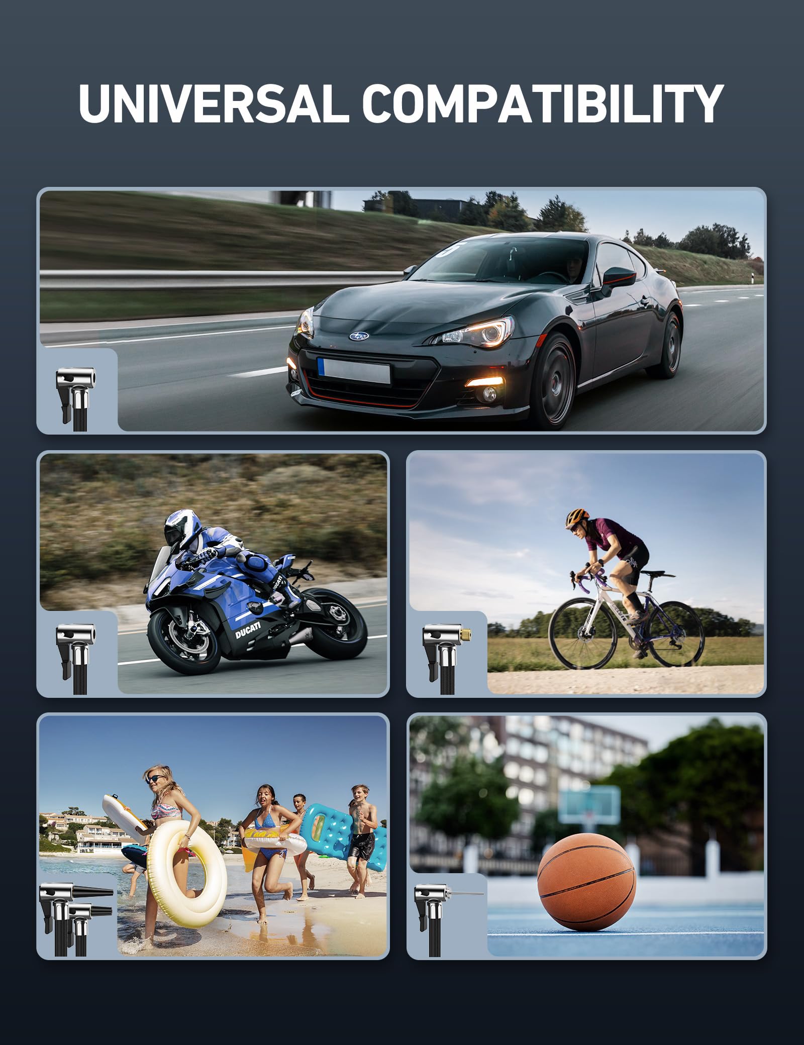 AstroAI Tire Inflator Portable Air Compressor (Up to 150 PSI) Tire Pump for Car 12V DC Digital Air Pump with 12 LEDs Super Bright Light for Bicycle, Motorcycle, Automotive Car Accessories Yellow Type 2 9 AstroAI Tire Inflator Portable Air Compressor (Up to 150 PSI) Tire Pump for Car 12V DC Digital Air Pump with 12 LEDs Super Bright Light for Bicycle, Motorcycle, Automotive Car Accessories Yellow Type 2 - Image 9