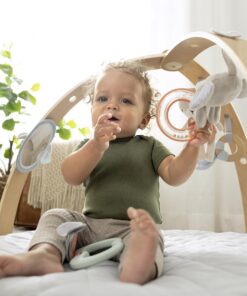 Ingenuity Cozy Spot Reversible Duvet Activity Gym & Play Mat with Wooden Bar - Loamy, Ages Newborn + 34 81qb2CvBdRL