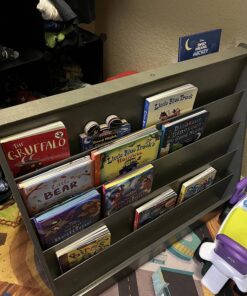 ECR4Kids Double-Sided Mobile Book Display, Classroom Bookshelf, Grey Wash 32 81qbHB9CGzL