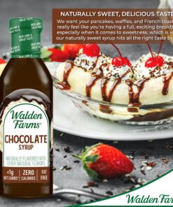 Walden Farms Chocolate Syrup 12 oz (Pack of 2) - Sweet Syrup, Near Zero Fat, Sugar and Calorie - For Pancakes, Waffles, Muffins, Fruits, Shakes, Lemonade, Desserts, Snacks, Appetizers and Many More 12 Fl Oz (Pack of 2) 14 81qdHeyvsdL