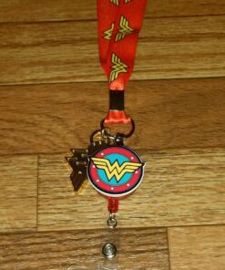 Wonder Woman Lanyard with Metal Charm and Clear ID Holder 15 81qdcEUZ0wL