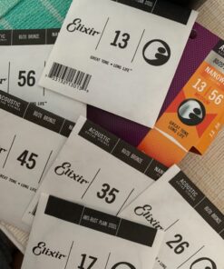 Elixir Strings - Acoustic 80/20 Bronze with NANOWEB Coating - Elixir Acoustic Guitar Strings - Medium (.013-.056) Medium (.013-.056) 1-Pack 17 81qeX33XPUL