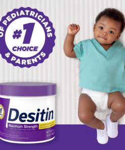 Desitin Maximum Strength Baby Diaper Rash Cream with 40% Zinc Oxide for Treatment, Relief & Prevention, Hypoallergenic, Phthalate- & Paraben-Free Paste, 16 oz 1 Pound (Pack of 1) 27 81qfIaQscWL