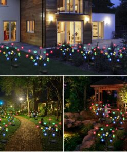 ZWJBSGY Solar Lights Outdoor - New Upgraded Solar Garden Lights, 2 Pack Waterproof Colored Fairy Landscape Tree Solar Lights for Pathway Patio Yard Deck Walkway Christmas Decoration 9 81qfLnnqqAL