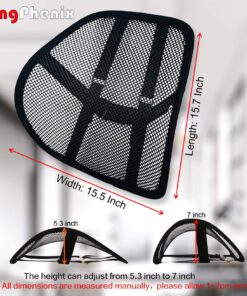 kingphenix Lumbar Support (2 Pack) with Breathable Mesh, Suit for Car, Office Chair Mesh - Black 37 81qfvakcTwL