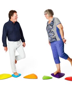 GONGE River Stones - The Original Non-Slip Stepping Stones for Kids - Balance, Coordination, Motor Skills - Vibrant Colors - Set of 6 22 81qfzjshG2L