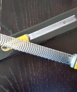 Deiss PRO Citrus Zester & Cheese Grater - Parmesan Cheese Lemon, Ginger, Garlic, Nutmeg, Chocolate, Vegetables, Fruits - Razor-Sharp Stainless Steel Blade, Wide, Dishwasher Safe (ORANGE) Orange 47 81qgQQADvJL