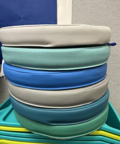 Factory Direct Partners 11232-CT SoftScape 15" Round Floor Cushions with Handles, 2" Thick Deluxe Foam (6-Piece) - Contemporary Multicolor 21 81qgaexrdLL