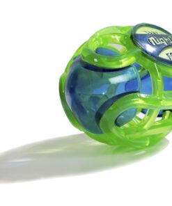 Alternative view of Tangle NightBall Glow in the Dark Light Up LED Football, Green with Blue