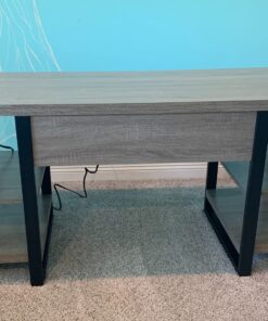 Walker Edison Industrial Wood Computer Writing Desk 4 Storage Shelves and Gaming Gamer Command Center Workstation Desk Home Office, 60 Inch, Driftwood 22 81qhtmY3MIL