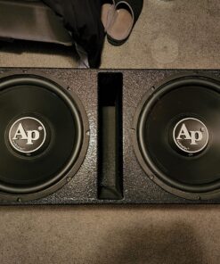 QPower Q Bomb Series 15 Inch Ported Car Subwoofer Sub Box Enclosure with Dual Vented Chamber Design and Black Bed Rhino Liner Spray Finish, Black 26 81qiUHxPVlL