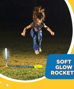 Stomp Rocket Jr Glow Rocket Refills, 3 Rockets - Replacement Glow in The Dark Rockets for Soft Foam Rocket Launcher for Kids - Fun Backyard & Outdoor Kids Toys Gifts for Boys & Girls Refill Jr. Glow 3 Pack 11 81qiXaOYTEL