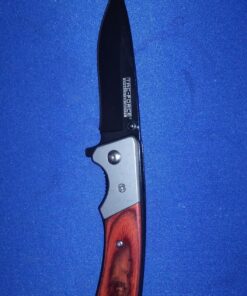 TAC FORCE Spring Assisted Folding Pocket Knife – Black Stainless Steel Drop Point Blade, Brown Wood Handle with Stainless Steel Bolster, Pocket Clip, Tactical, EDC, Rescue - TF-469 37 81qjQv9LFBL