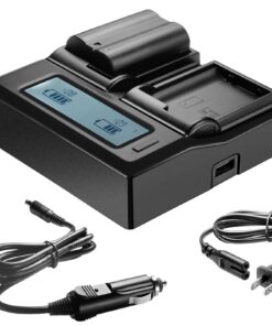SR SUN ROOM EN-EL15 EN-EL15A Dual LCD Battery Charger for Nikon DSLR D810, D750, D7200, D7100, D7000, D800E, D800, D610, D600, Nikon 1 V1 Digital Cameras … ENEL15 LCD CHARGER 10 81qjSzJveBL