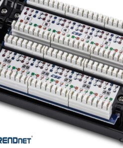 TRENDnet 48-Port Cat5-5e RJ-45 UTP Unshielded Patch Panel, Wallmount or Rackmount,100Mhz,Cat5e Krone Connectors, Color-Coded Labeling, Cat3,Cat5e,Cat4,Cat3 Compatible,2U Rackmount, Black,TC-P48C5E 14 81qkZ5uHdvL