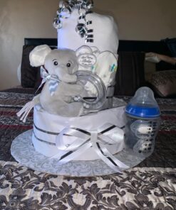 Bearington Baby Lil’ Spout Ring Rattle: 5.5” Plush Gray Elephant Shaker Toy with Soft Plush Fur, Satin Bow, Clear Ring and Moving Beads; Sensory Stimulation for Infants, Makes a Great 5.5 Inch (Pack of 1) 27 81qmJ4uzQOL