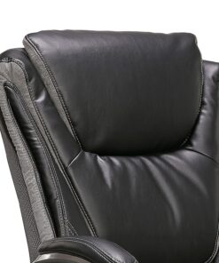 Serta Big and Tall Smart Executive Office ComfortCoils, Ergonomic Computer Chair with Layered Body Pillows, Big & Tall, Adjustable Height, Faux Leather, Black and Gray 19 81qmbS7YML