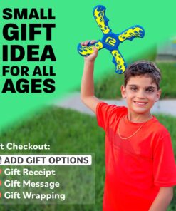 Boomerang Kids Outdoor Frisbee - Soft Toy Boomerangs Gifts for Boys 8-12 & Girls 8-12 - Outside Boys Toys Age 6 7 8 9 10 11 & Up Best Stocking Stuffer Gift Ideas for Kids - Backyard Games Flying Disc Blue 22 81qnkBCoHL