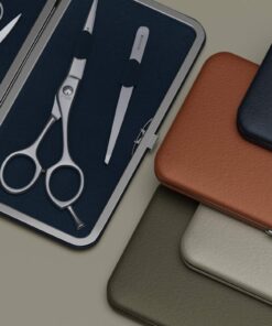 Suvorna Premium Beard & Mustache Scissors Set/Kit with Beard scissors for men - Grooming Scissors men/Facial Hair Scissors/Nose scissors - Eyebrow Scissors - Slant Tweezers (4 Pcs green) Brown Green 10 81qoXiwrbuL