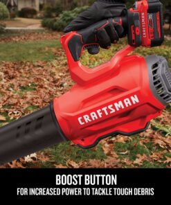 CRAFTSMAN 20V MAX Cordless Leaf Blower, Battery & Charger Included (CMCBL720M1) Red w/4Ah Battery 15 81qojh7HXNL