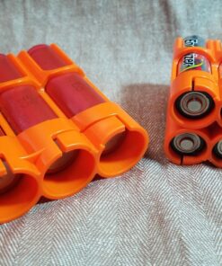 Storacell SL18650ORG by Powerpax SlimLine 18650 Battery Caddy, Orange, Holds 4 Batteries (Not Included) 1 Count (Pack of 1) 15 81qsDbmF2mL